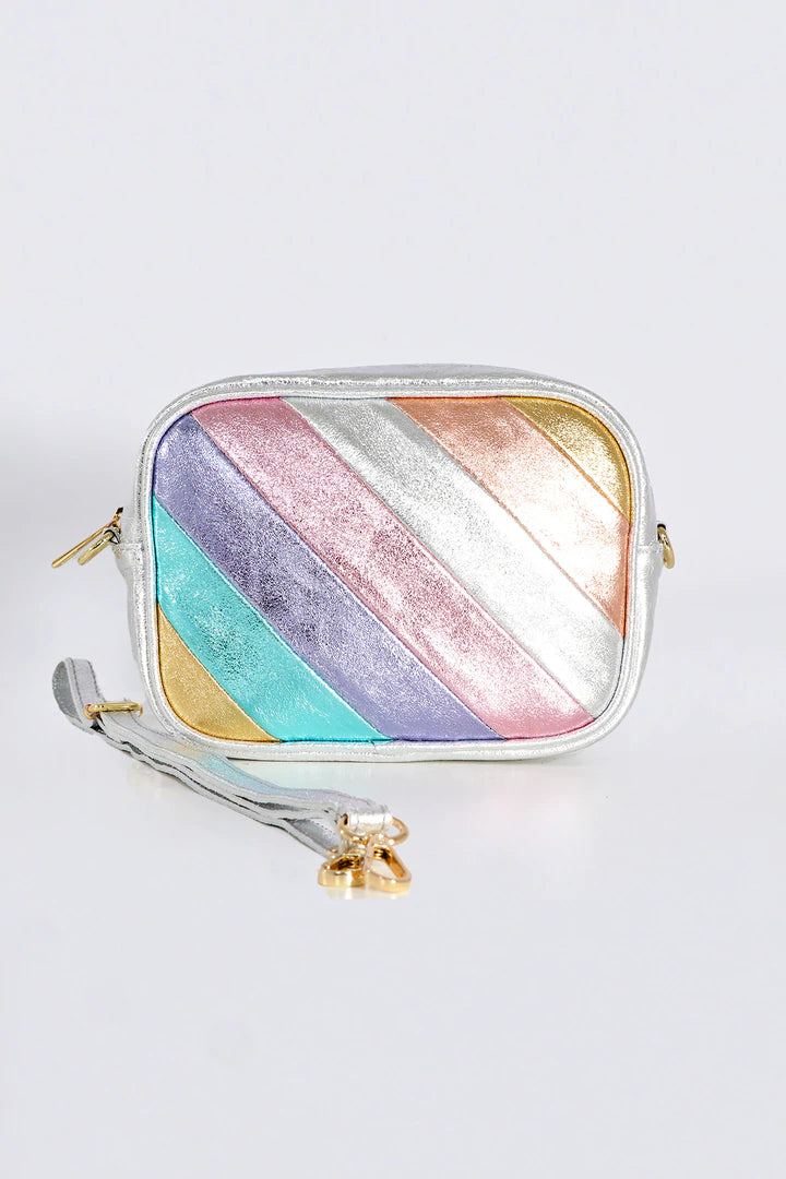 CALLA Camera Style Cross Body Bag Pastel Rainbow